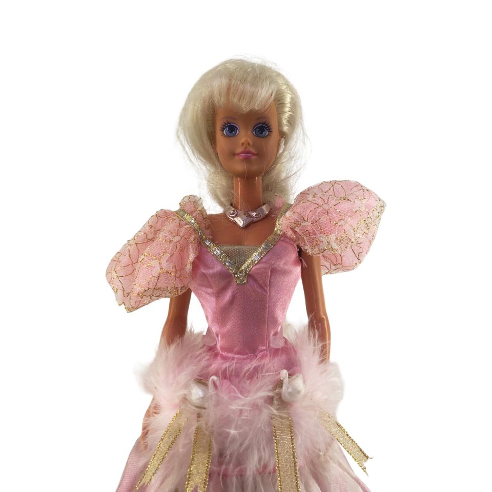 strapless open back dress Polka Dots Barbie Pink Sleeveless 1950s Dress, Pink / S