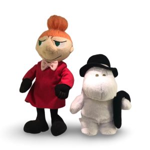 Vintage Moomin Λούτρινο Σετ των 2 - Little My Και Moominpappa