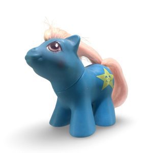 Vintage Μικρό Μου Πόνυ G1 - Μπλε Μωρό Πόνυ, Ροζ Χαίτη - 6,5εκ