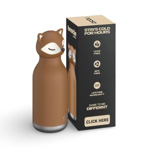 Asobu Bestie Μπουκάλι - Αλεπού Sora Μονωμένο Παιδικό Μπουκάλι - 460ml