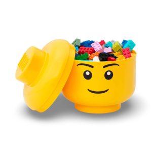 LEGO Αποθήκευση Γιγάντιο Κεφάλι “Αγόρι” - Στοιβαζόμενο Δοχείο - 20 εκ