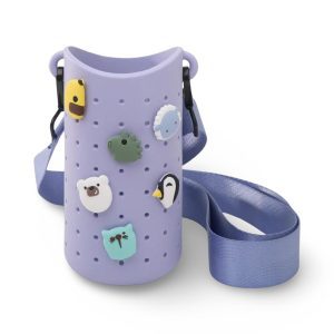 Asobu Bestie Τσάντα Ιμάντα - Μωβ θήκη μπουκαλιών σιλικόνης με διακοσμητικά